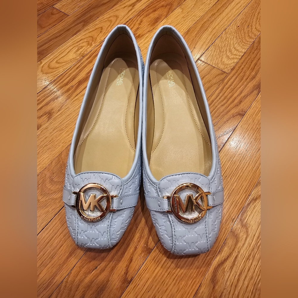 NWT Michael Kors Fulton Moccasins Faux Leather Embossed Logo — Size 11 - Picture 3 of 10